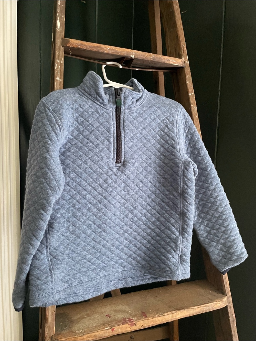 J Crew Crewcuts Kids Quilted Half-Zip Jacket - Light Blue